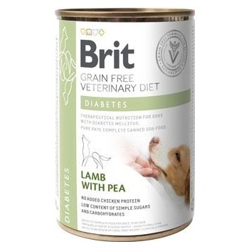 Brit Veterinary Diet Dog Grain Free Diabetes Lamb with Pea 400 g
