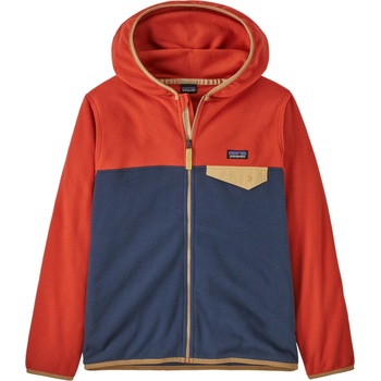 Patagonia Детско поларено яке Patagonia Kid's Micro D Snap-T Jacket Fleece jacket - New Navy with Madder Red (703-4106-0712)