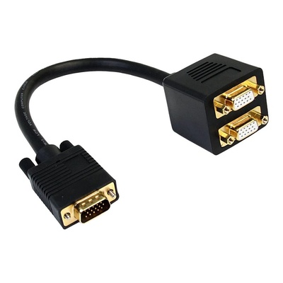 StarTech StarTech. com VGASPL1VV VGA кабел 0, 3 м VGA (D-Sub) 2 x VGA (D-Sub) Черен (VGASPL1VV)