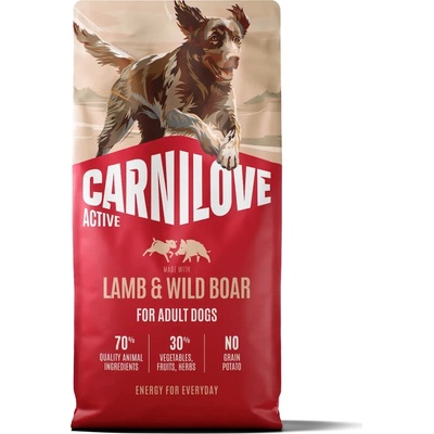 Carnilove Active Dog Jahňacie a diviak pre dospelých psov 12 kg