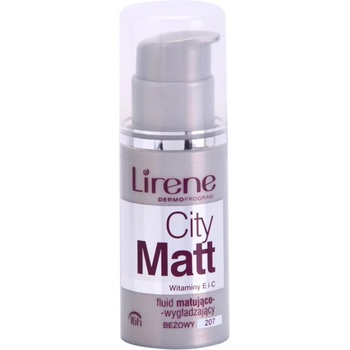 Image 1 of Lirene City Matt матиращ флуид фон дьо тен с изглаждащ ефект цвят 207 Beige 30ml