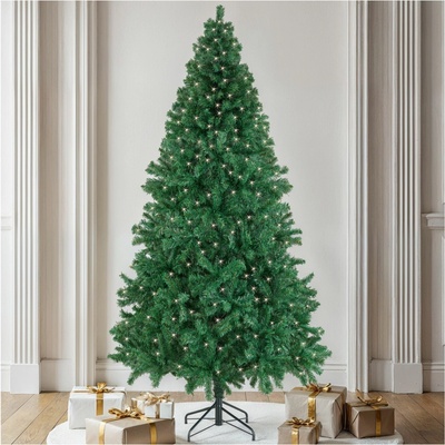 tectake 406494 umělý vánoční stromek dasher realistický vzhled 230 cm,se světýlky