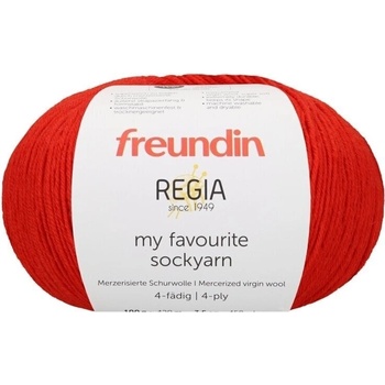 Freundin x Regia My Favourite Sockyarn 9807142-00030 Poppy Плетива прежда (9807142-00030)