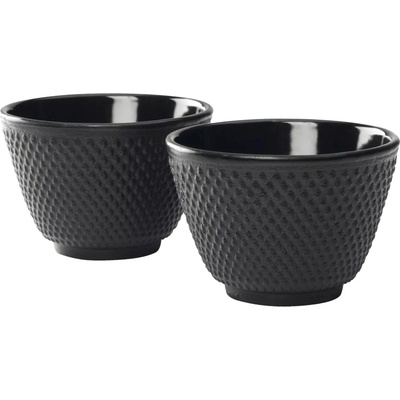 BREDEMEIJER Jang Šálka na čaj liatinová výška 90 mm dĺžka 220 mm čierna 2 x 100 ml