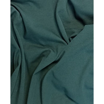 Bavlněný úplet s elastanem, 1 metr, 185gr/m2, lahvově zelený