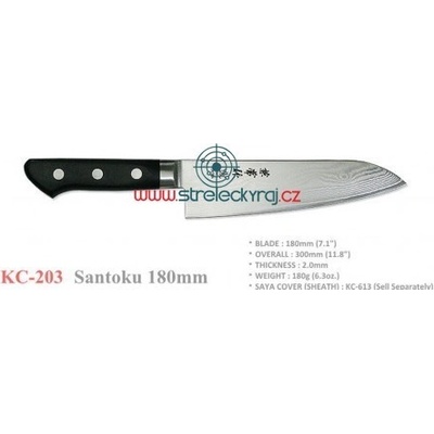 Kanetsune nůž Santoku 180 mm