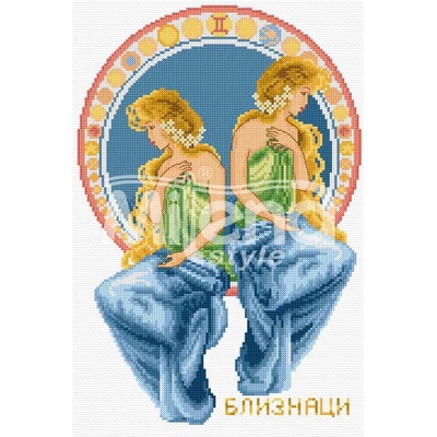 Milena Style Зодия Близнаци - гоблен със схема конци Ariadna 1: 4