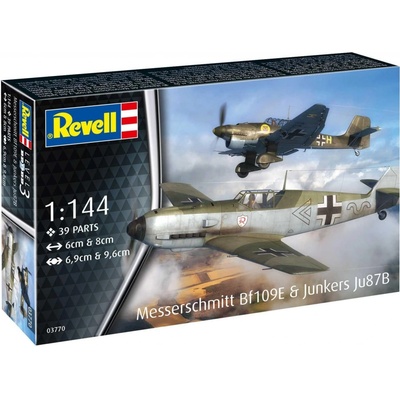 REVELL Plastic ModelKit letadlo 03770 Messerschmitt Bf109E & Junkers Ju87B Stuka 1:144