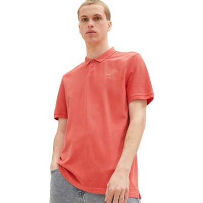 Tom Tailor denim pánské triko s límečkem 1037200 11042 oranžová