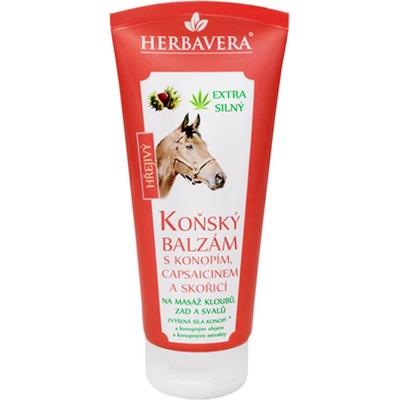 Herbavera Herbavera koňský balzám hřejivý s konopím, capsaicinem a skořicí 200 ml