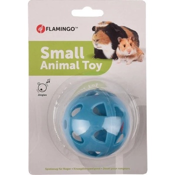 Karlie-Flamingo hračka pro hlodavce plast míček s rolničkou 6,5 cm