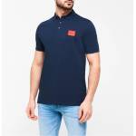 Hugo Блуза с яка Hugo Mens HUGO Deruso Short Sleeve Polo Shirt with Logo Detail and Ribbed Collar - Premium Cotton - Dark Blue 405