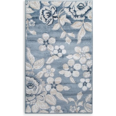 Takoy Koberec 60x100 cm modro-krémový s květinovým motivem IMPRESIVE 1-HF-489916 | 60 x 100 cm