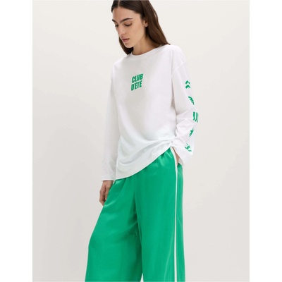 Marks & Spencer Oversized тениска с графика от чист памук Marks & Spencer бяла Marks & Spencer | Byal | ЖЕНИ | 8