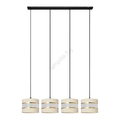 Висящ полилей HELEN 4xE27/15W/230V кремав/черен/златист (HE1265)