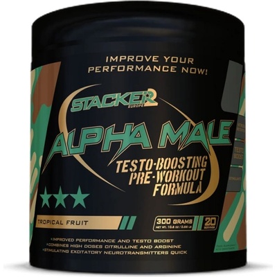 Stacker Alpha Male | Testo-Boosting Pre-Workout Formula [300 грама] Тропически Плодове