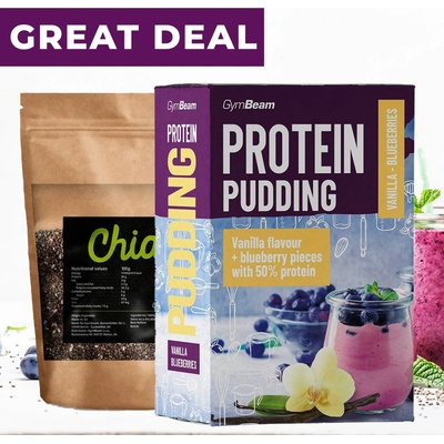 GymBeam Protein Puding Vanilla blueberries 500 g