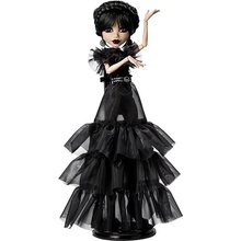 Mattel Monster High X Wednesday Addams v černých šatech Rave’N HXJ03