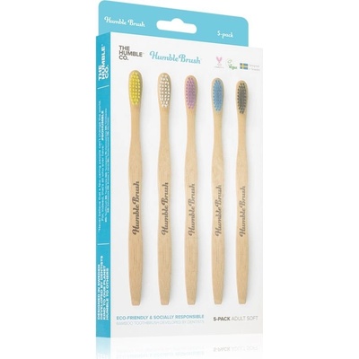 Humble Brush Adult bambusový zubní kartáček soft I. 5 ks