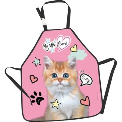 Zástěra na výtvarné práce My Little Friend Pink Cat – Zboží Dáma