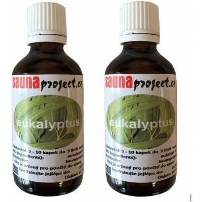 Saunaproject set esencií do sauny eucalyptus 2x50 ml
