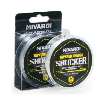 Mivardi Shocker Tapered Leader 5x12 m 0,26-0,47 mm