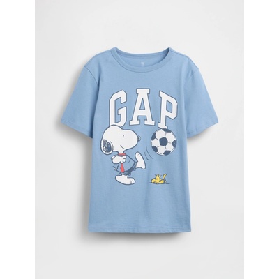 GAP detské tričko Gap & Peanuts Snoopy s logom modrá