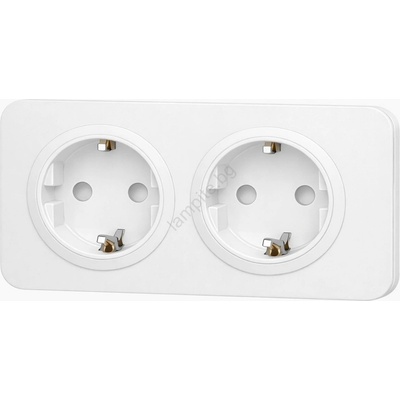 Aigostar - Стенна розетка с рамка 2Z SCHUKO 250V/16A бяла (AI2750A)