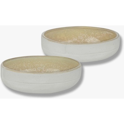 Mette Ditmer Denmark misky z kameňa Sand Grain bielo béžové 2 ks 13,5 cm