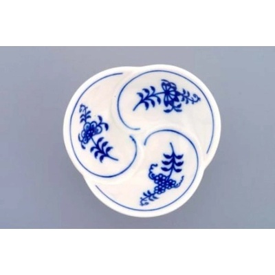 Český porcelán Dubí miska trojlístek 10438 Cibulák,8 cm