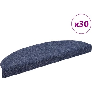 vidaXL Изтривалки за стълби, самозалепващи се, 30 бр. , 65x21x4 см, сини, полукръгли, големи (3365660)