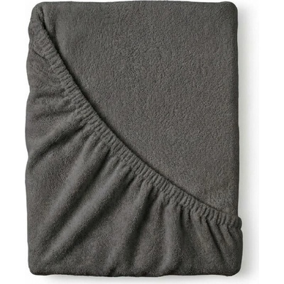 Kvalitex Froté prestieradlo tmavo sivé 100x200