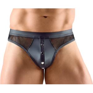 Svenjoyment Tight Matte Look Thong with Net 2111730 Black 3XL