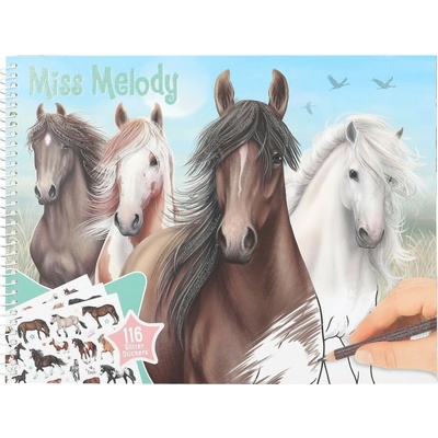 Omaľovánka Miss Melody kone