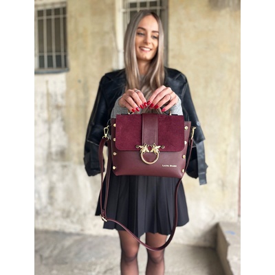 Laura Biaggi crossbody kabelka DX-JS104-bordo Bordová