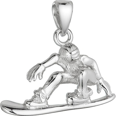 Evolution Group Stříbrný přívěsek snowboard 64078