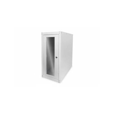 PC case IP20 65cmx30cmx60cm with glasdoor incl. rolles grey RAL7035 - DN-CC 9001