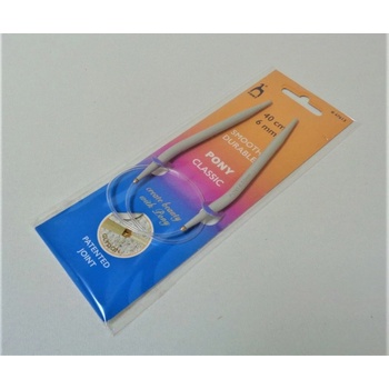 Kruhové pletací jehlice 40 cm č. 6 PONY