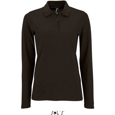 SOL'S Perfect LSL Women Dámske polo s dl. rukávom čierna
