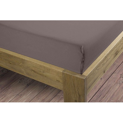 Bierbaum Jersey prostěradlo šedohnědé 90x200