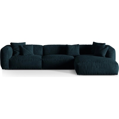 Micadoni Тъмносин кадифен модулен ъглов диван (десен ъгъл) Martina - Micadoni (MIC_RC_120_F1_MARTINA5)