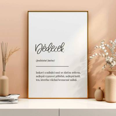 Definice slova ''Dědeček'' Velikost: 21 x 30