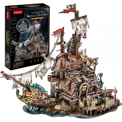 CubicFun 3D puzzle Pirátsky prístav Tortuga 218 ks