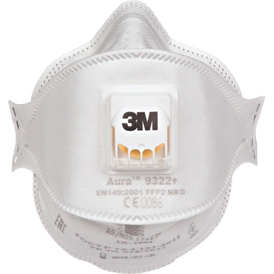 3M respirátor 9322+ GEN3 Aura, FFP2, skládaný, s ventilkem