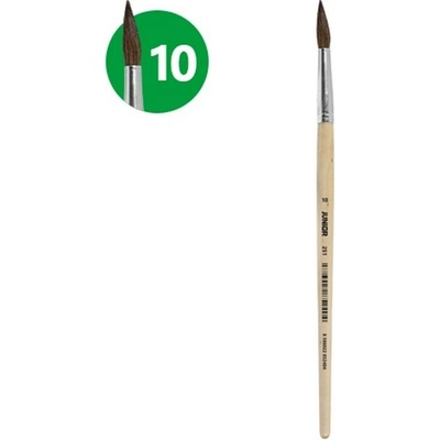 JUNIOR Natural štetec okrúhly č.10