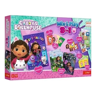 Trefl Trefl: Къщичка за кукли на Габи Игра на маса Mix & Play - 8 в 1
