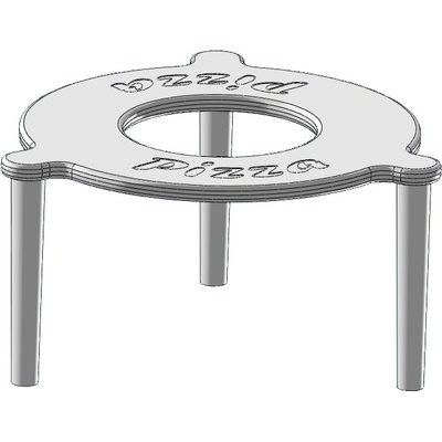 COpack - Plastový distanční stojánek do pizza krabic 3 cm bílý (100 ks)
