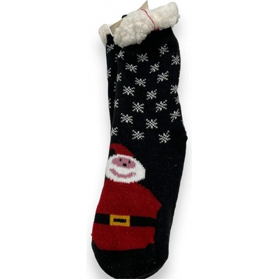 Virgina Dievčenské zateplené ponožky christmas Černá