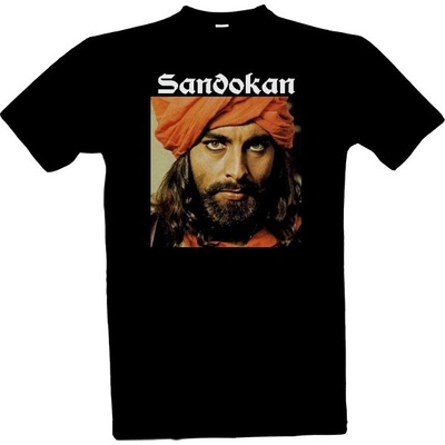Tričko s potiskem Sandokan fotka pánské černá