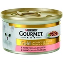 Gourmet gold losos a kuře ve šťávě 85 g